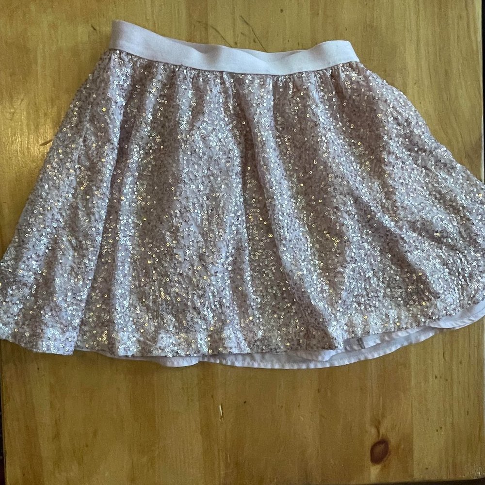 Pink sequin skirt